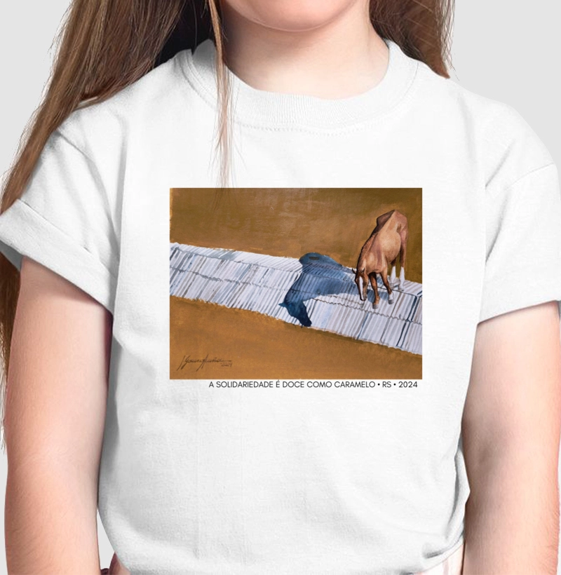 Camiseta Infantil Cavalo Caramelo