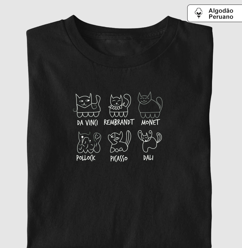 Gatos Artistas - Da Vinci, Rembrandt, Monet, Pollock, Picasso, Dalí