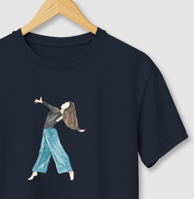 Camiseta dançar aquarela