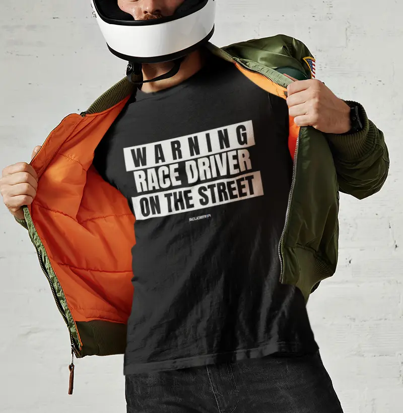 CAMISETA WARNING RACE DRIVER ON THE STREET