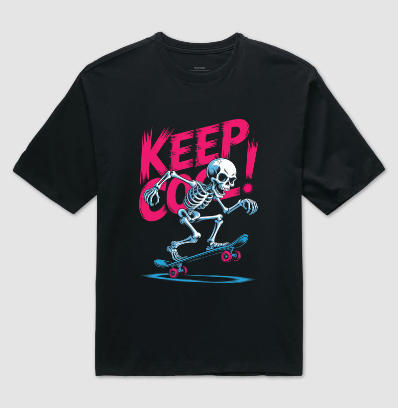 Camiseta "Keep It Cool" - Caveira Skatista