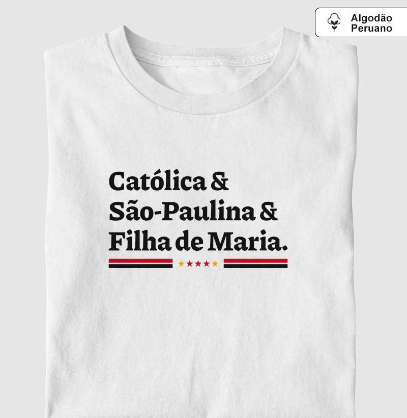 Católica & São-Paulina & Filha de Maria - Especial - Algodão Peruano