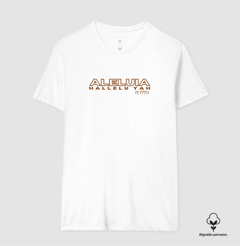 Camiseta Algodão Peruano Aleluia