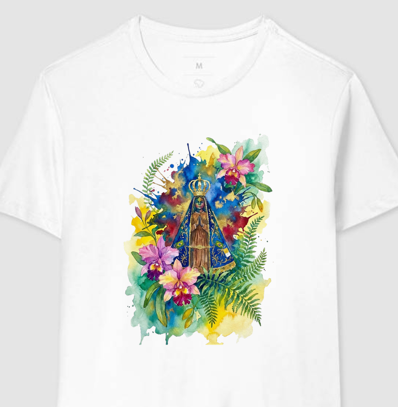 Nossa Senhora Aparecida Aquarela Tropical