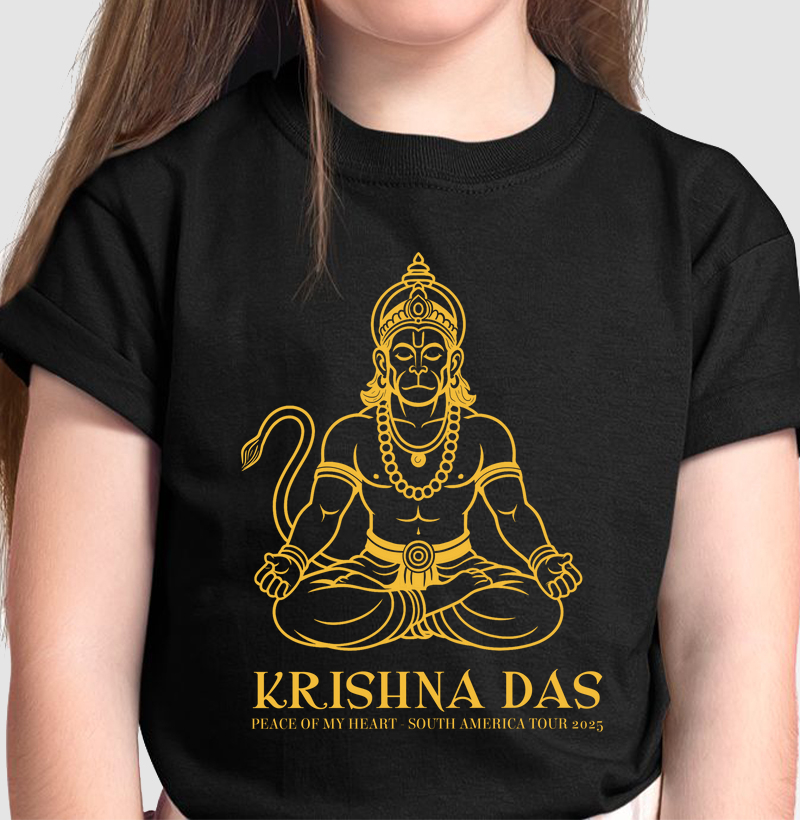 Hanuman - Camiseta Infantil - Estampa Amarela
