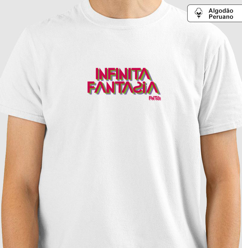 T-SHIRT "INFINITA FANTASIA" / LETTERING MÉDIO (ALGODÃO PERUANO)