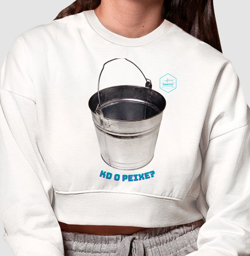 KD O PEIXE? CROPPED MOLETOM