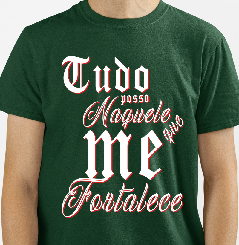 Camiseta modelo - Tudo posso
