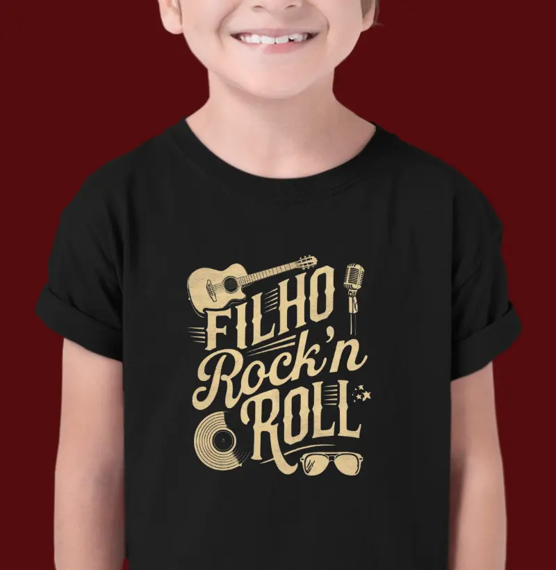 Filho rock'n'roll - dourado (infantil)