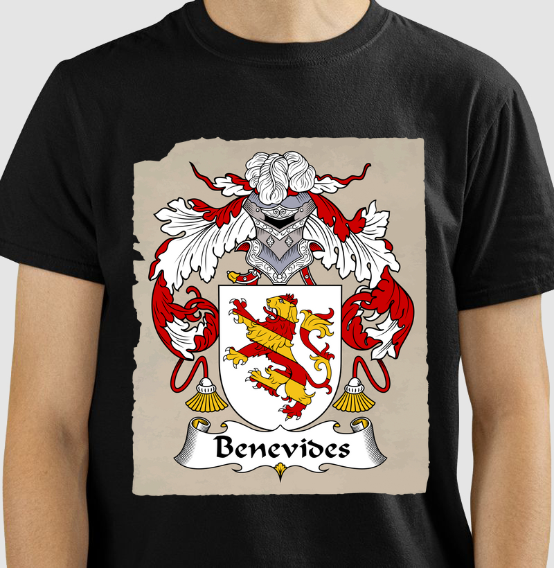 Camiseta Brasão Família Benevides Símbolo Heráldico 
