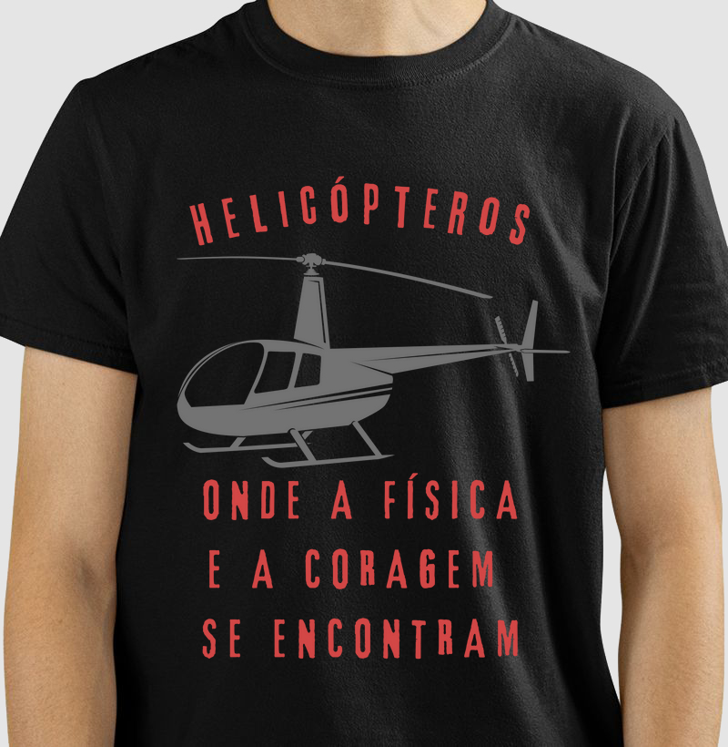 Camiseta Helicóptero e Física