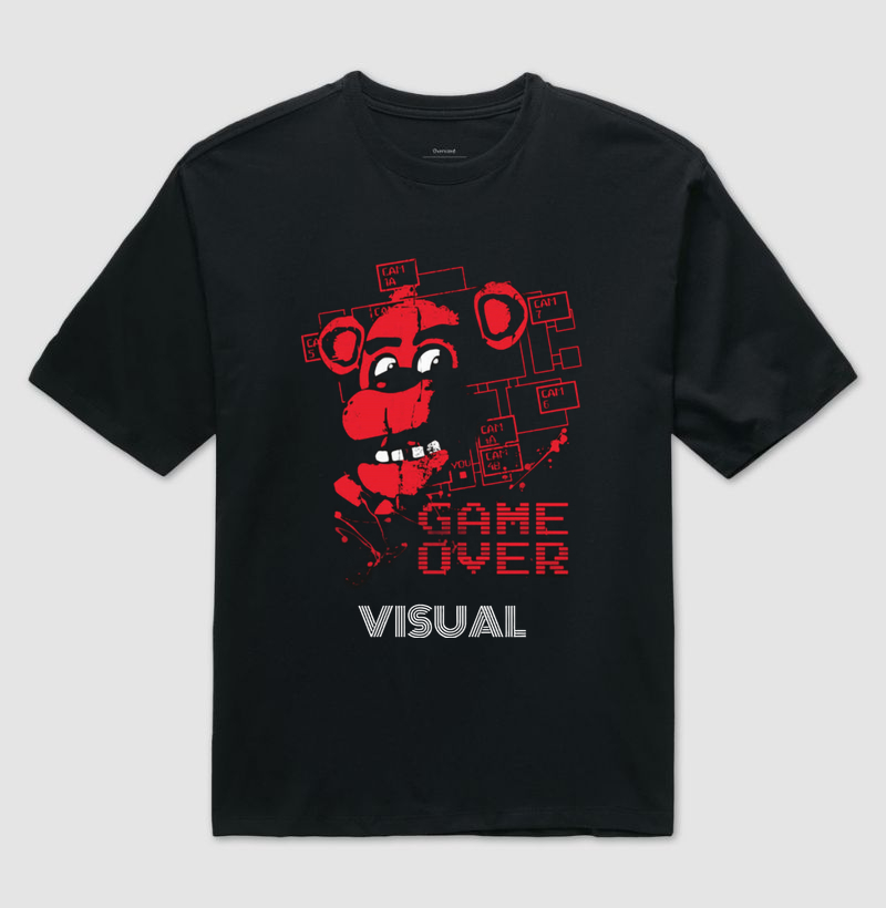 Camiseta Oversized GAME OVER 5NAF - Visual
