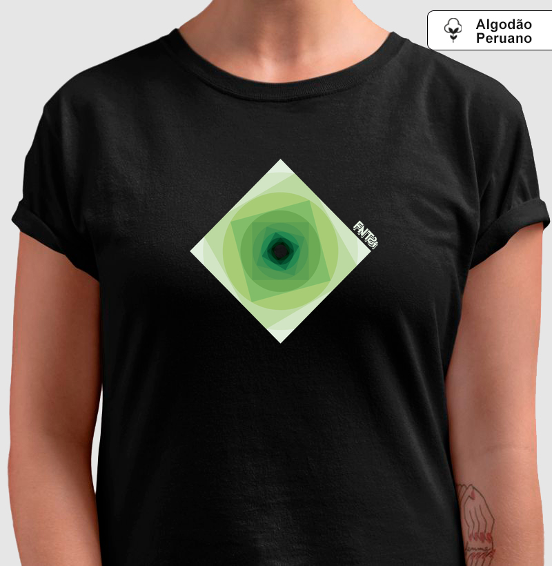 T-SHIRT "INFINITA FANTASIA" / VERDE MININAL (ALGODÃO PERUANO)