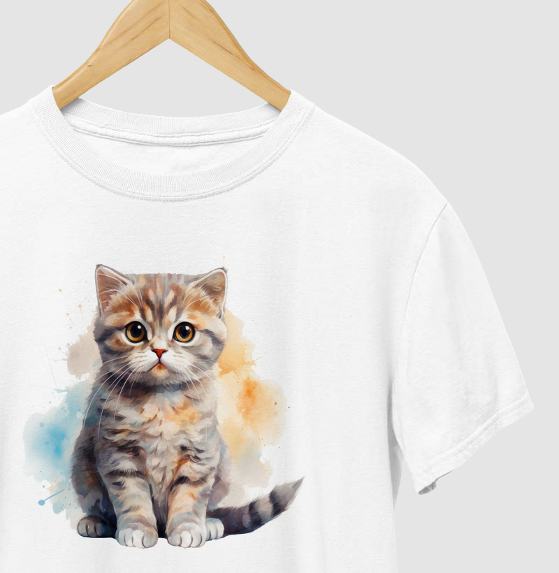 Gato British Shorthair aquarela