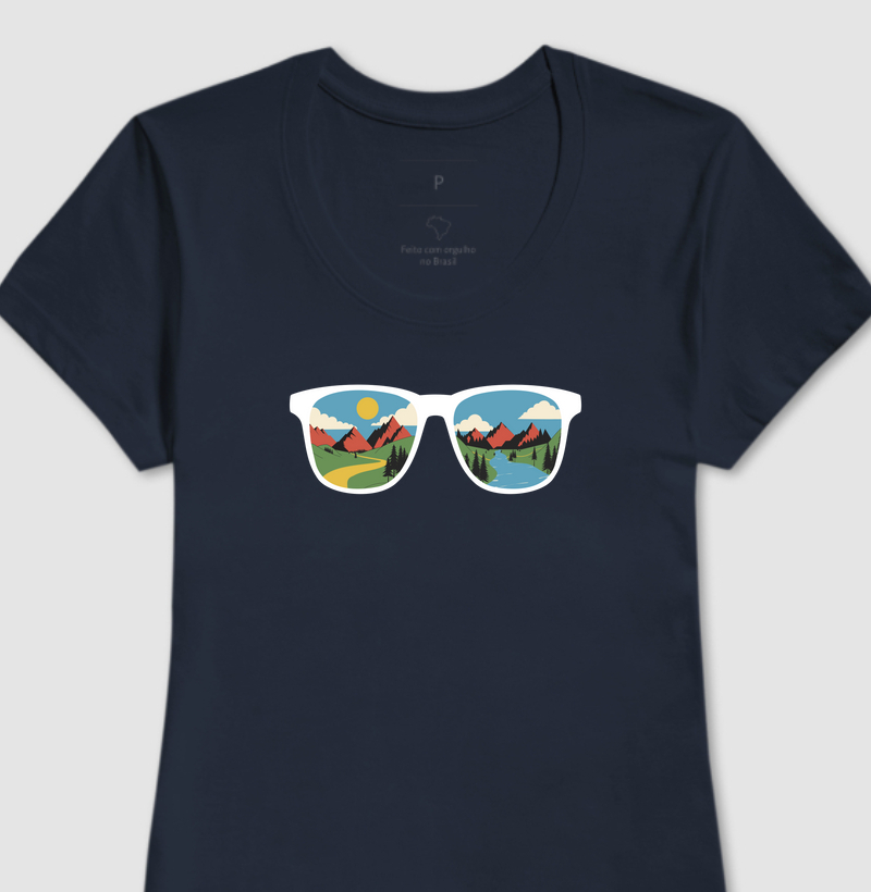 Camiseta Óculos - Feminina