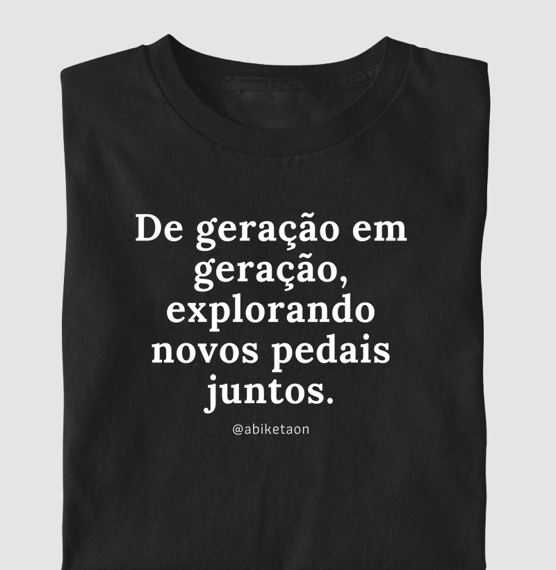 De geração em geração, explorando novos pedais juntos.