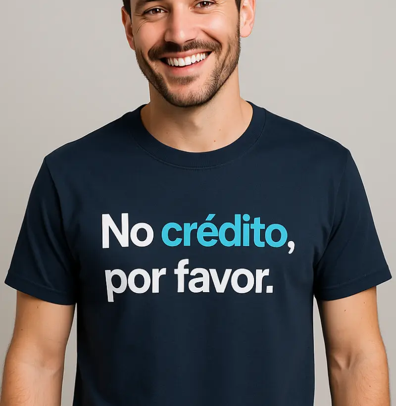 No crédito, por favor