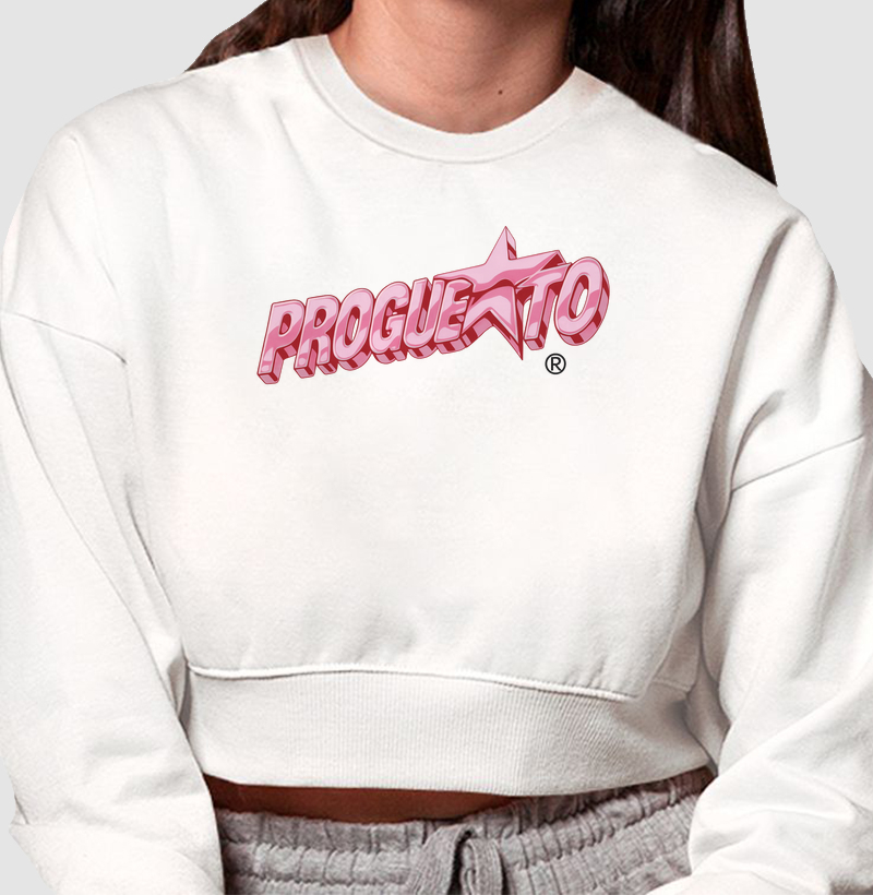 Cropped moletom POP tag