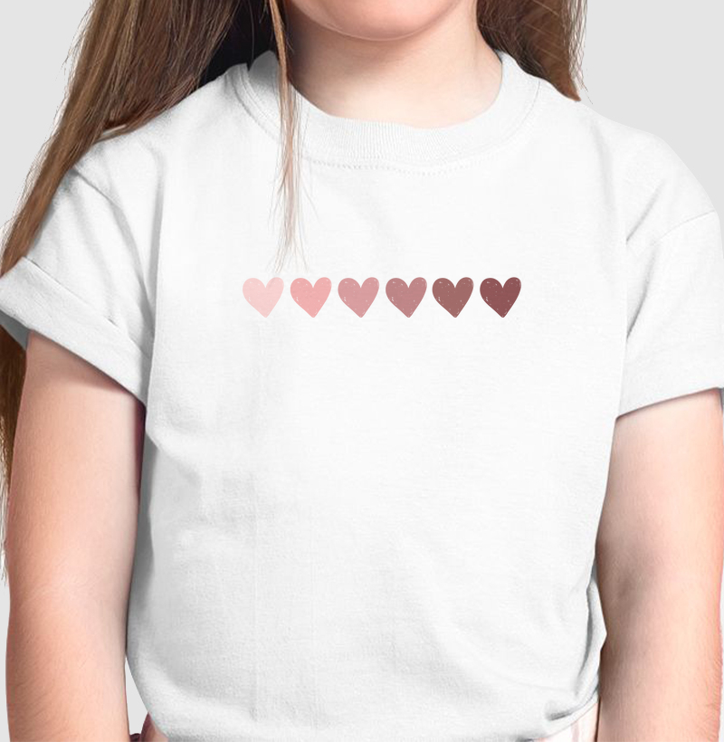 Coração Tons Rosa (infantil)