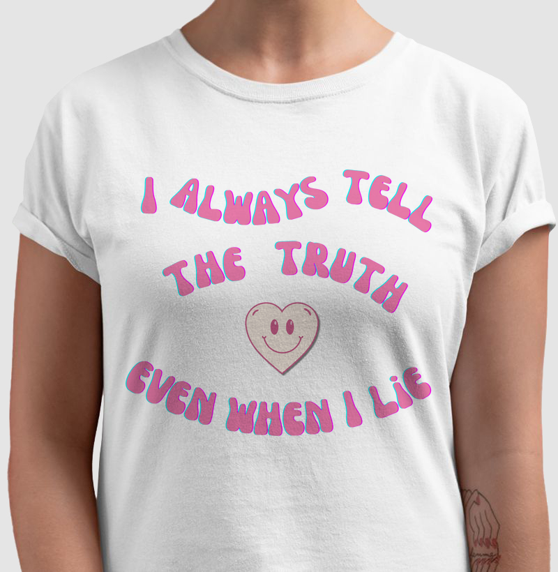 Camiseta Scarface – “I Always Tell the Truth (Even When I Lie)” | Estilo Y2K com Toque Irônico
