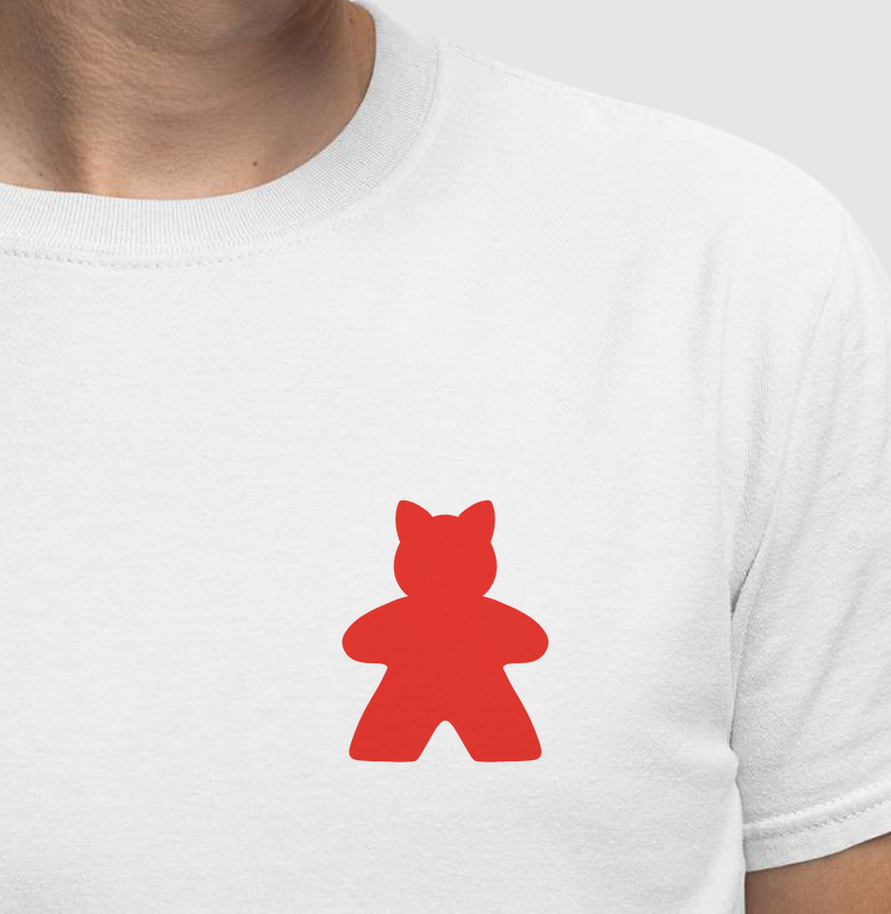 Cat Meeple de bolso - Vermelho