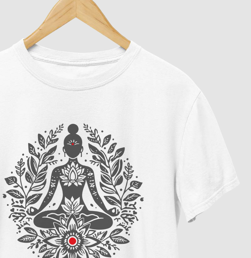 Yoga Asana – Meditativo (estampa cinza central)