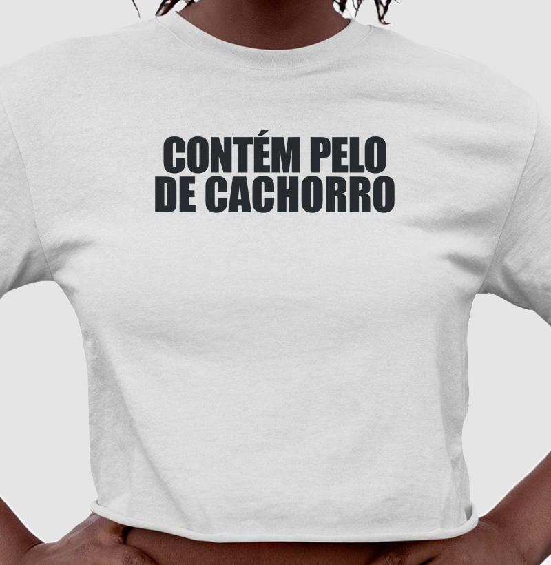 CROPPED CONTEM PELO DE CACHORRO