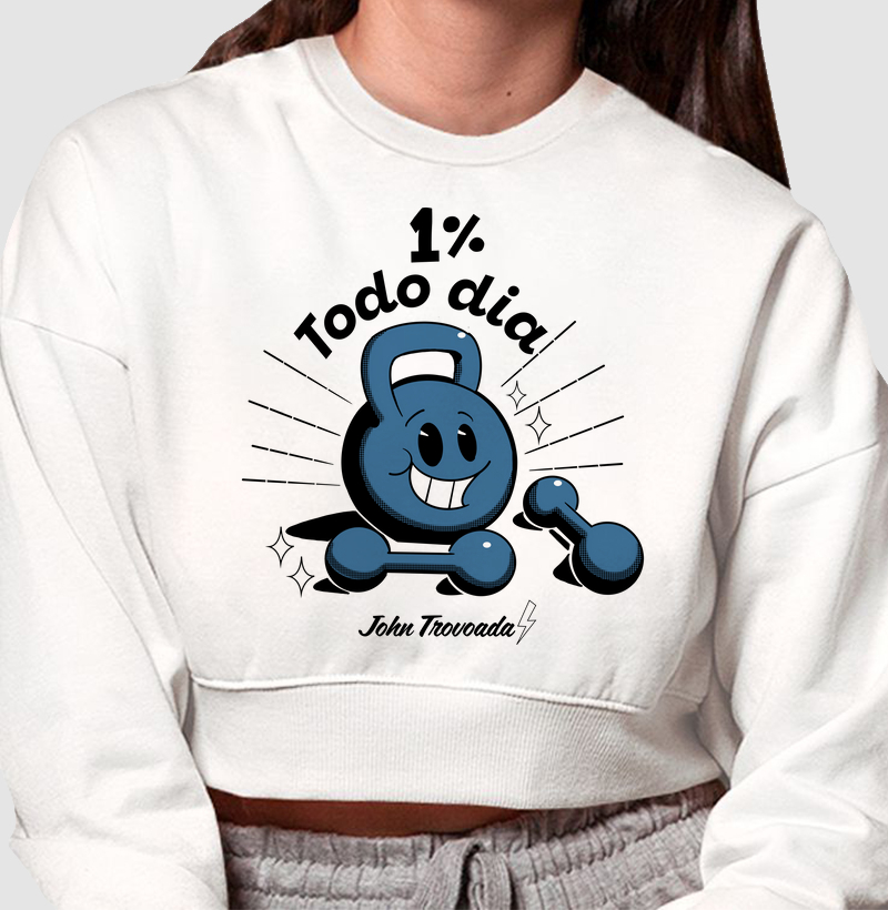 Cropped Moletom 1 % todo dia 