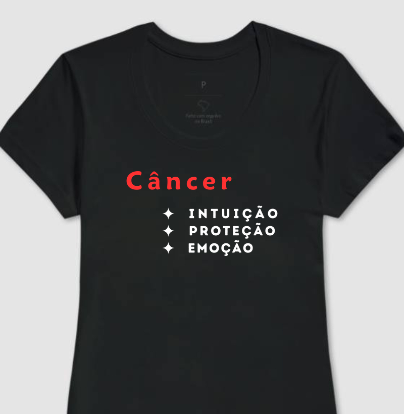 Camiseta Câncer — Intuição • Proteção • Emoção