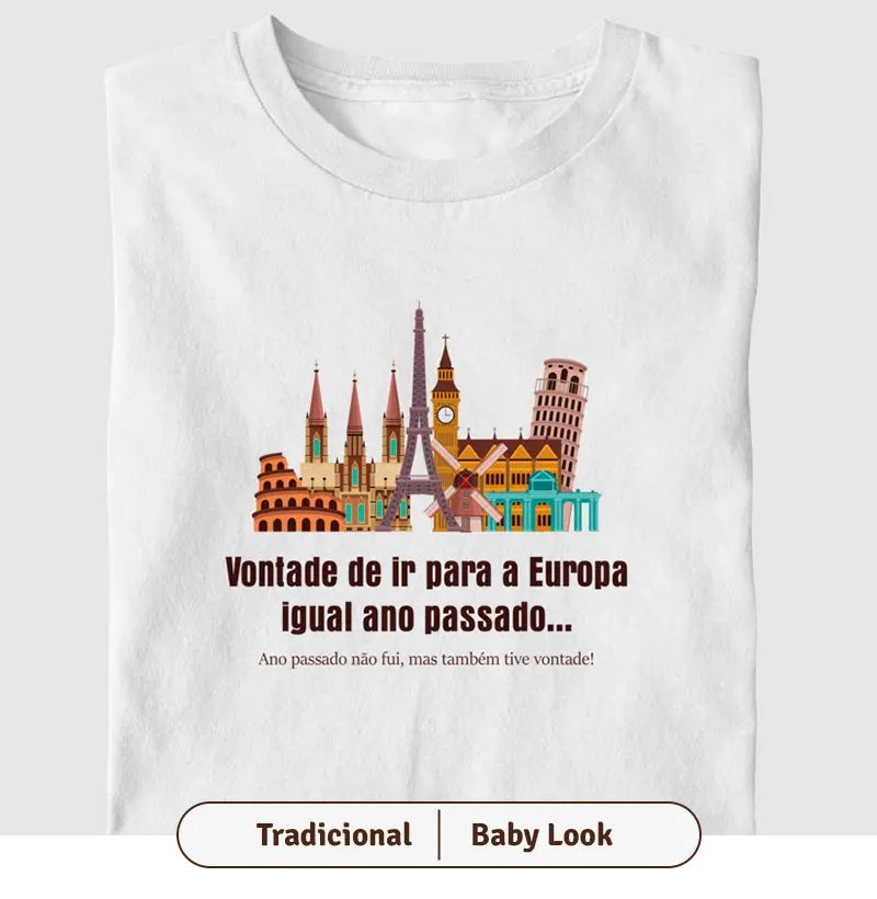 Vontade de ir para a Europa igual ano passado... ano passado não fui, mas também tive vontade