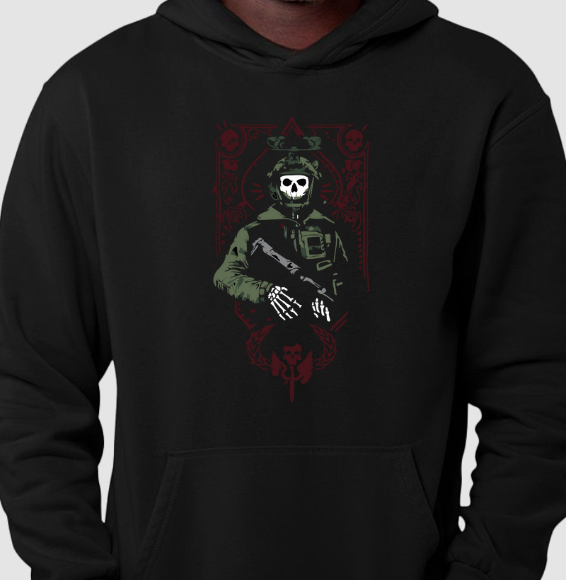 SOLDIER SKULL/ Hoodie Moletom