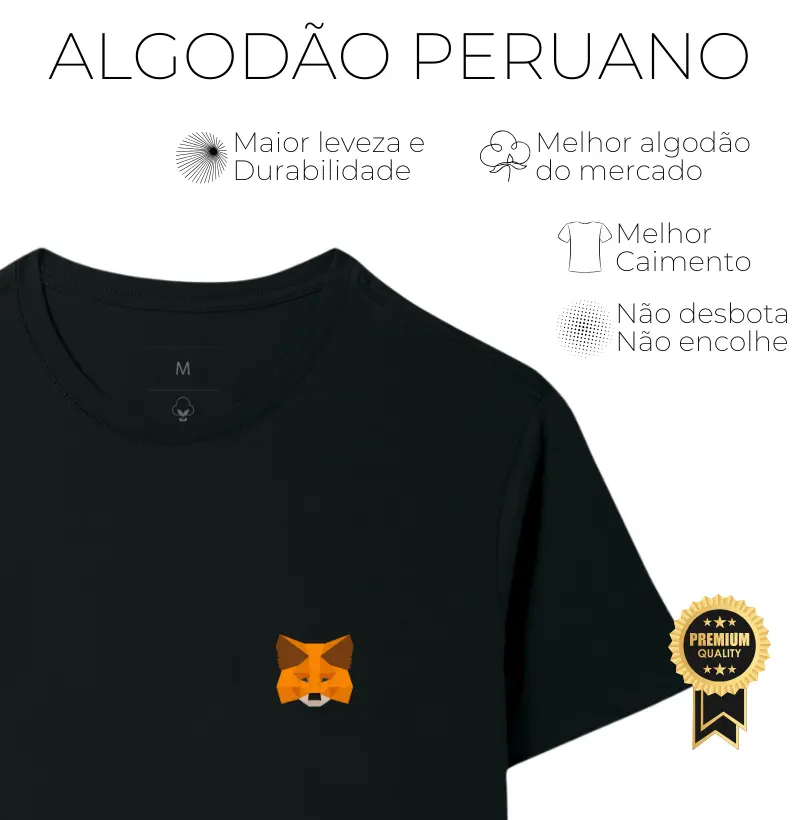 Camiseta Metamask - Algodão Peruano