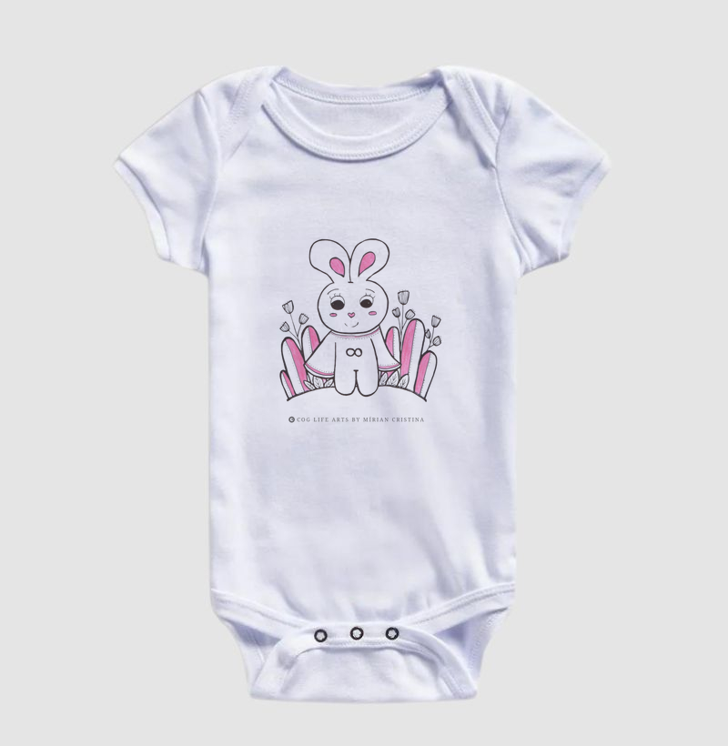 Body Infantil Coelho by Mírian Cristina