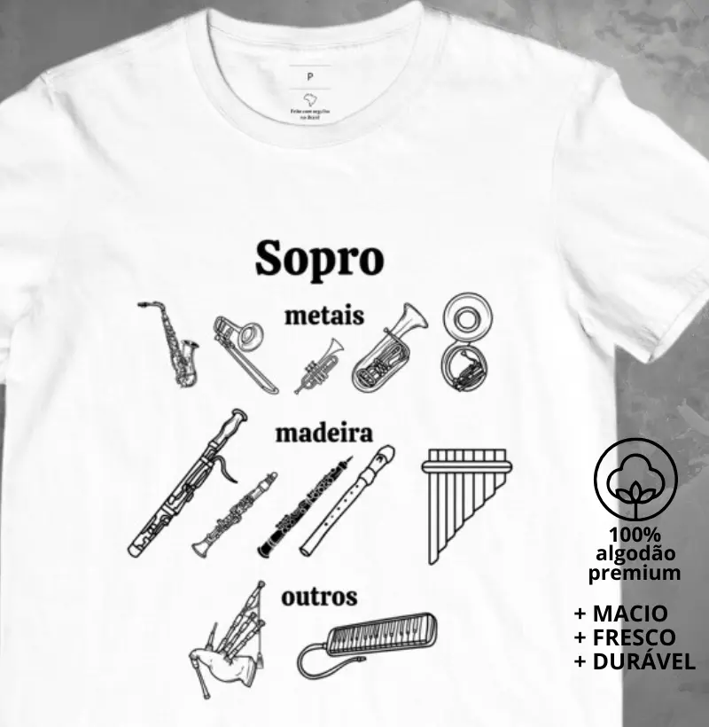 Camiseta Instrumentos de Sopro