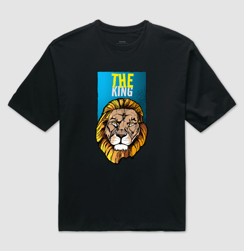 Camiseta Oversized Leão Rei