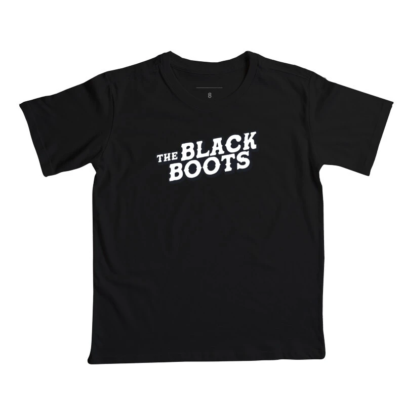 Camiseta Preta Infantil Black Boots (com sombra)