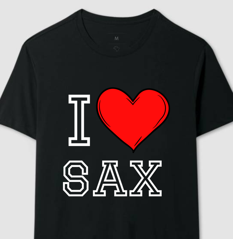CAMISETA I LOVE SAX