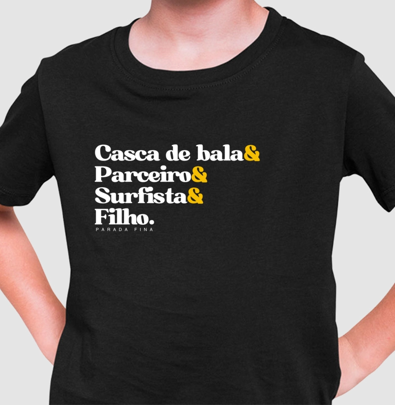 Casca de bala, parceiro, surfista, filho