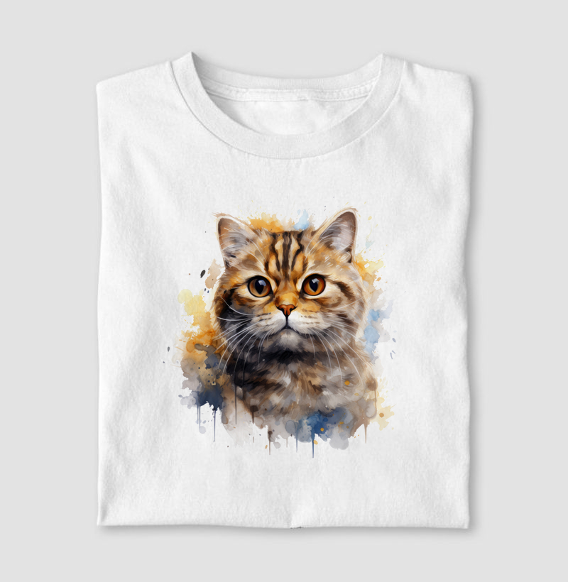 Gato British Shortair aquarela