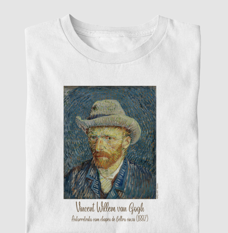 Autorretrato com chapéu de feltro cinza de Van Gogh