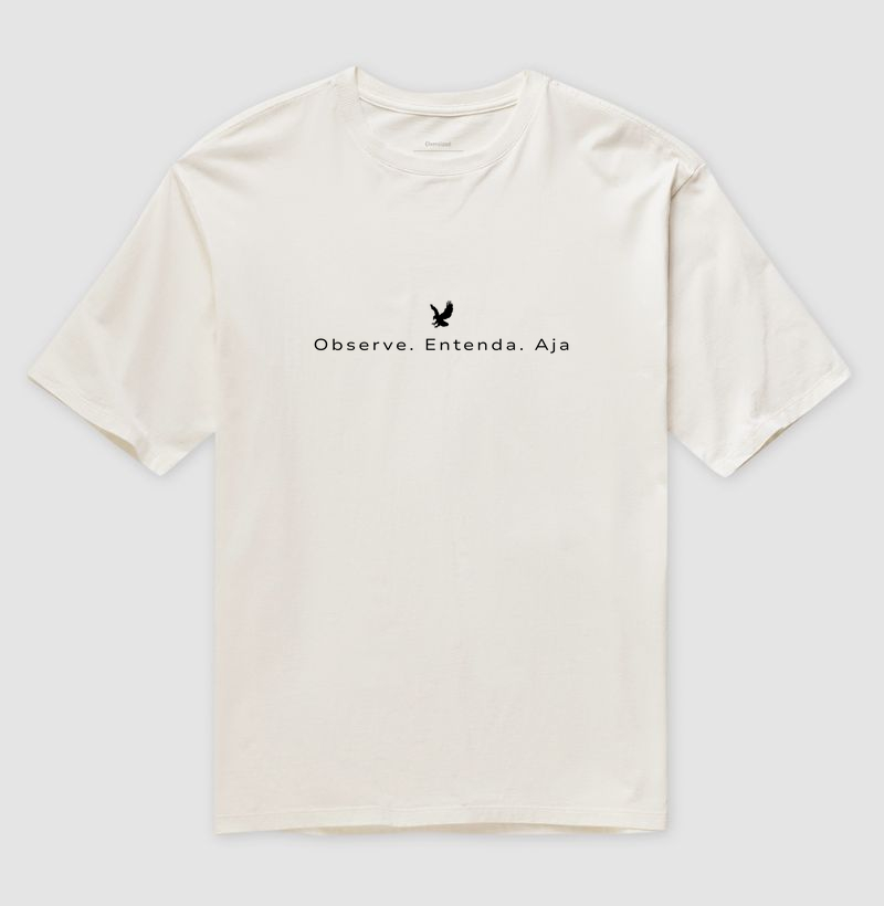 Camiseta Minimalista com Águia | Animalis Oversized 