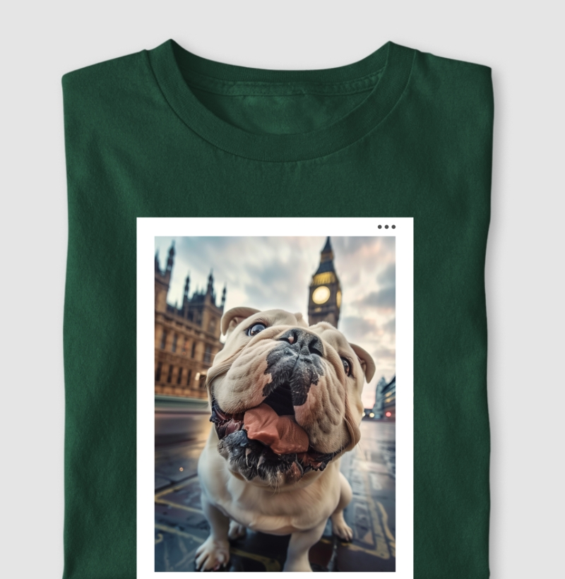Camiseta Bulldog Ingles "Selfie 2"