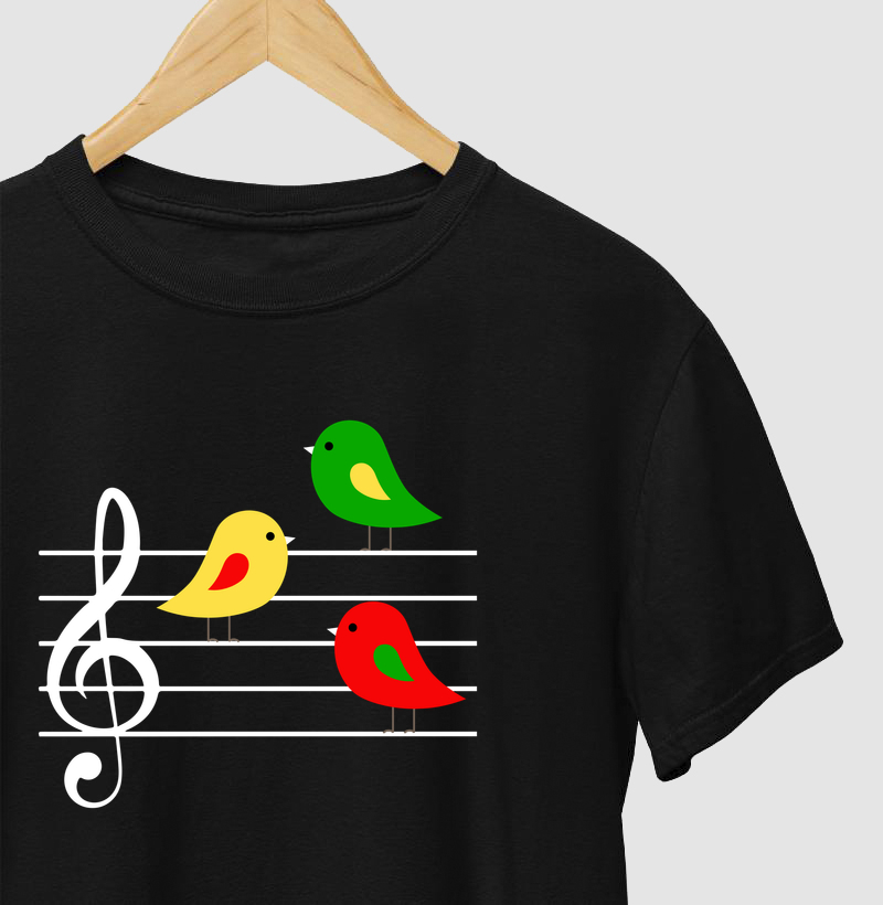 Três passarinhos na partitura