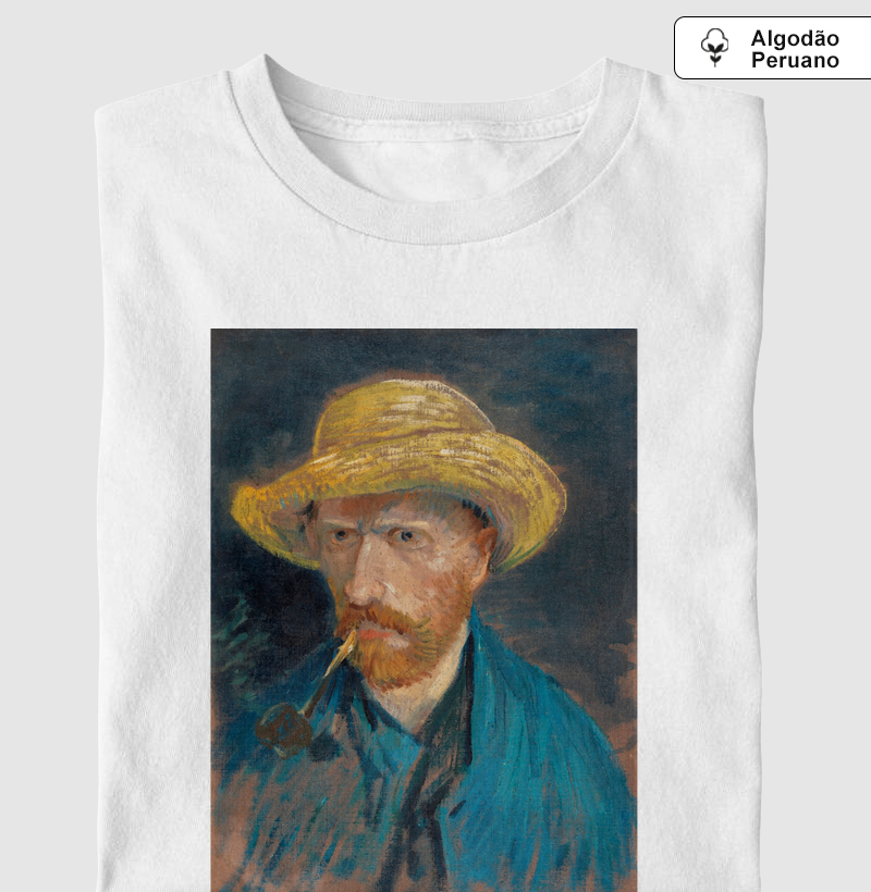 Vincent van Gogh's Self-Portrait with Straw Hat and Pipe (1887)