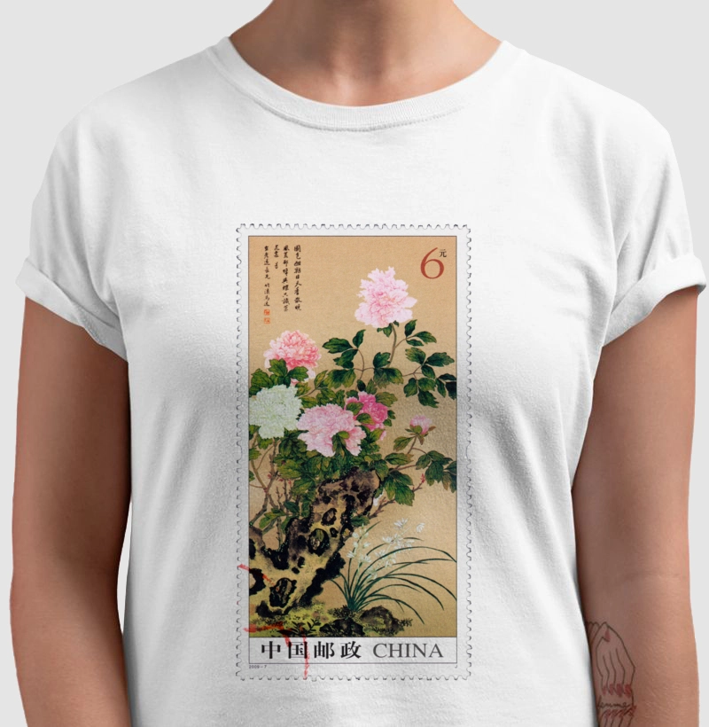 Peônia em Selo Chinês