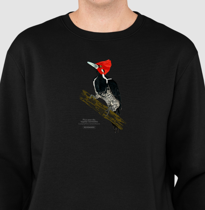Inky Aves - Pica-pau-de-topete-vermelho - Moletom