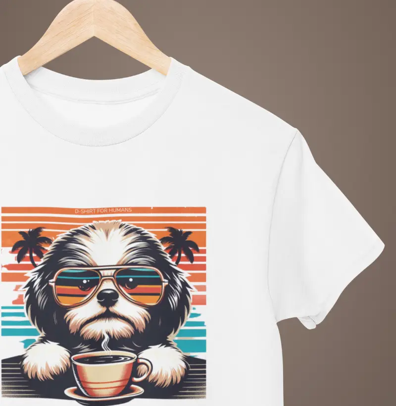 dog and coffee - shih-tzu