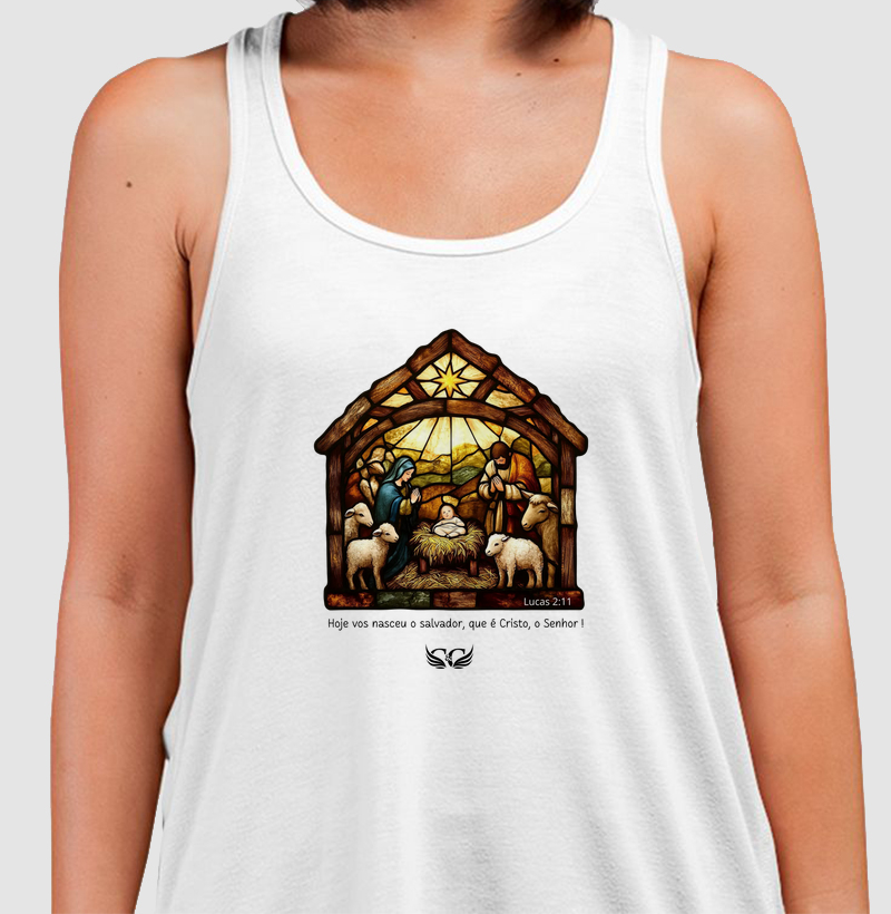 Camiseta Regata de Natal Hoje vos nasceu o Salvador