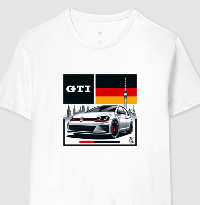 Camiseta Manga Curta GTI MK VII German Flag