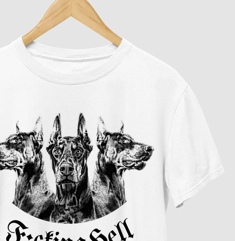 Camiseta - Doberman Branca
